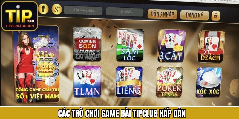 Các tựa game bài hấp dẫn và cuốn hút trên sảnh cược