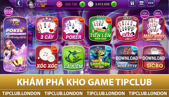 Khám phá kho game TipClub cực hấp dẫn